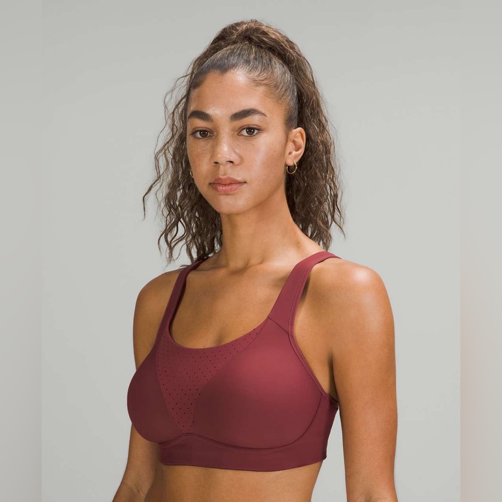 Lululemon Run Times Bra High Support in Maroon – Size 32C